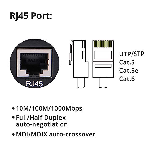 10Gtek Gigabit SingleMode Fiber to Ethernet Media Converter, Dual SC Fiber, 1000Base-LX to 10/100/1000Base-Tx Gigabit SMF Fiber SC to Copper RJ45 Ethernet Converter, UL Certified, 20km, Pack of 2 - Image 3
