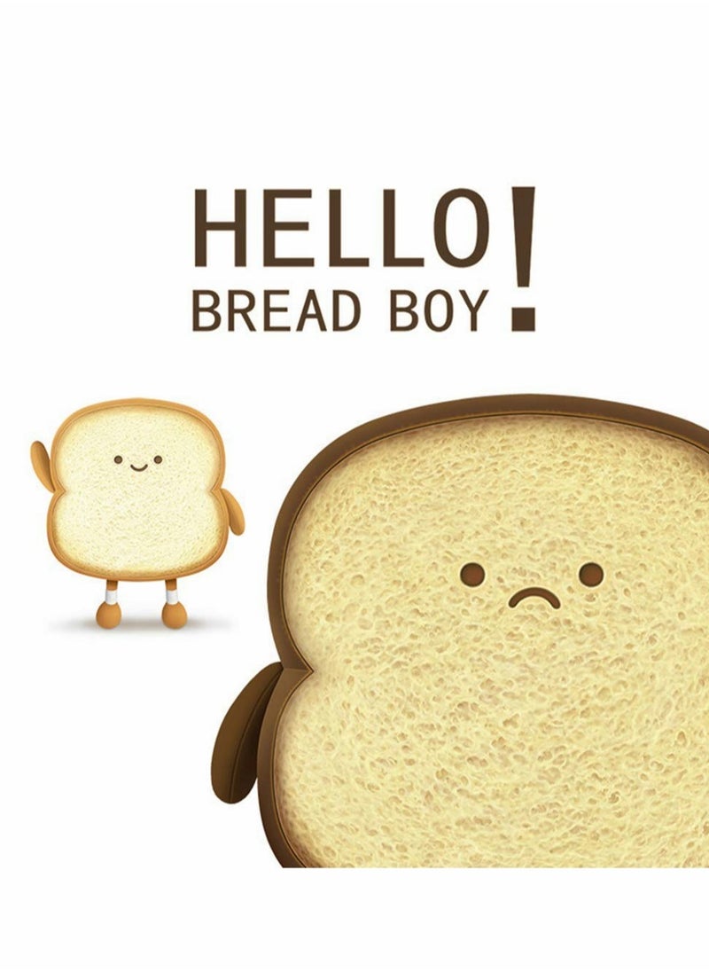 Excefore Plush Toy Pillows, 7" Small Cute Stuffed Plush Toast Sofa Pillow, Toast Bread Pillow Funny Food  - Image 2