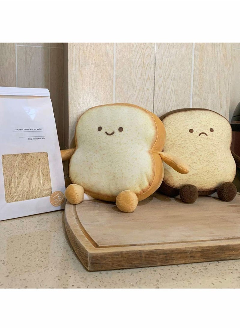 Excefore Plush Toy Pillows, 7" Small Cute Stuffed Plush Toast Sofa Pillow, Toast Bread Pillow Funny Food  - Image 3