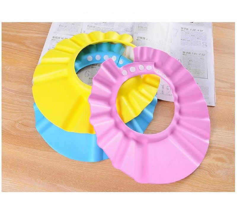 Shuiniba شامبو شوانيبا الآمن للأطفال قبعة استحمام ناعمة لحماية الشعر للأطفال (أصفر) - Image 2