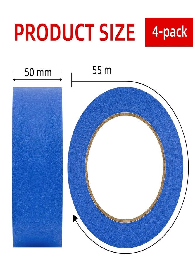 WELSTIK Blue Painters Tape 2 Inches Wide,Removable Masking Tape, for House Decoration, 3D Printer, Calligraphy and Painting, Advertising Production,etc, Easy-Tear, 2” X 60YDs/ Rolls 240 Total Yards - Image 2