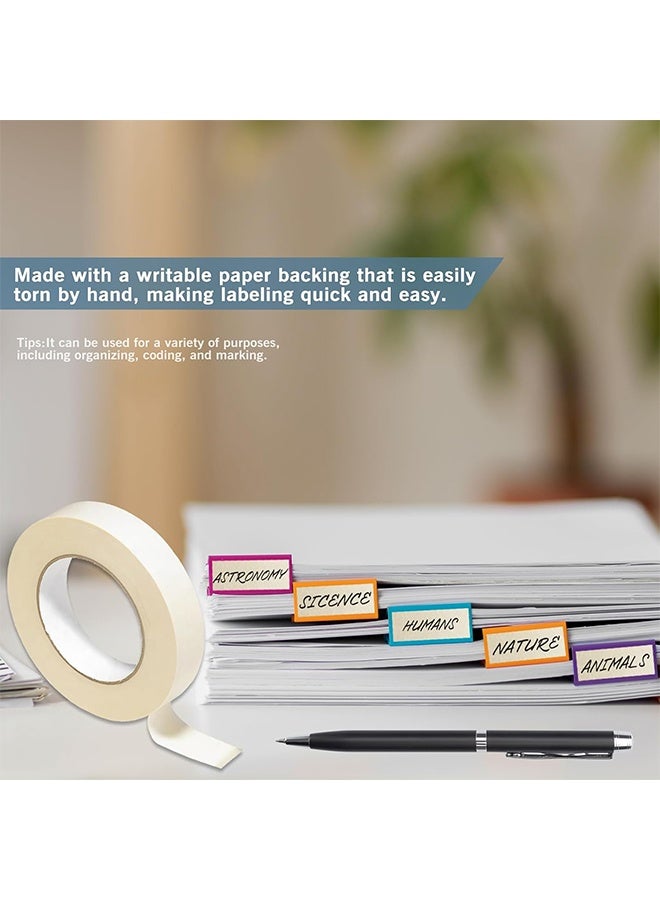 2 Pack White Artist Tape, Art Masking Artist Tape for Watercolor Painting Drafting Canvas Framing, Acid Free Low Tack Masking Tape 1 Inch Wide 40M  Long Total - Image 3