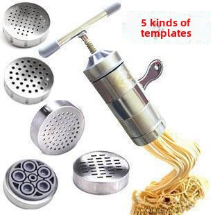 Stainless Steel Manual Pasta Maker 5 kinds of mold 