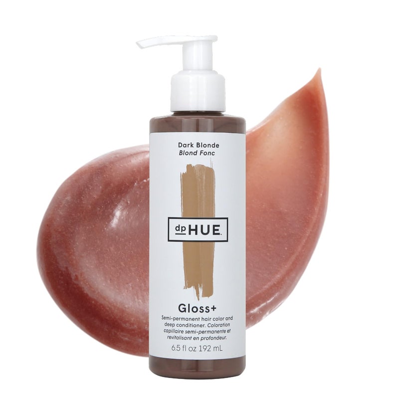dpHUE Gloss+, Dark Blonde - 6.5 oz (8-12 Applications) - Semi-Permanent Hair Color & Conditioner - Lasts Up to Eight Washes - Paraben, SLS & SLES Sulfate Free - Vegan, Leaping Bunny Certified - Image 1