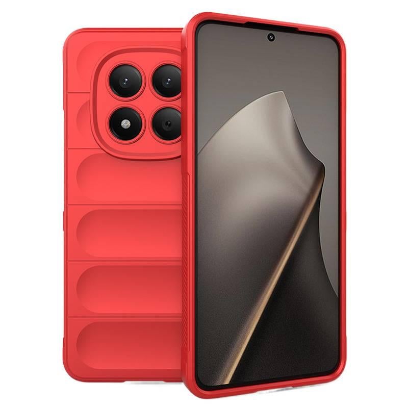 غطاء واقي بTPU+PC لـ Redmi Note 14 Pro مع حماية من السقوط وملمس ناعم مع مقاوم للصدمات مع قبضة مضادة للانزلاق باللون أحمر مضاد للانزلاق من مادة TPU باللون الأحمر - Image 1