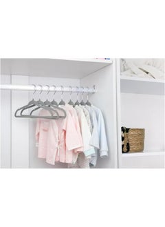 Generic 100 Pieces Of Non-slip Velvet Cloth Rack Set Grey  - Image 5