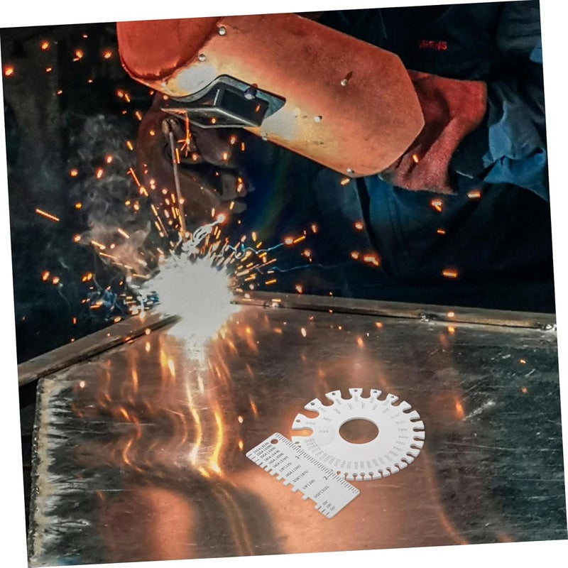 Stainless Steel Thickness Gauge 2pcs Dual Sided Wire Gauge for Welding Inspection - Image 5