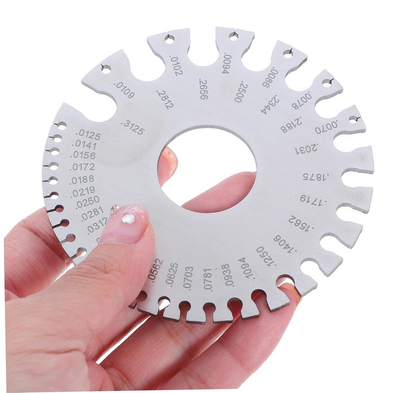 Stainless Steel Thickness Gauge 2pcs Dual Sided Wire Gauge for Welding Inspection - Image 4
