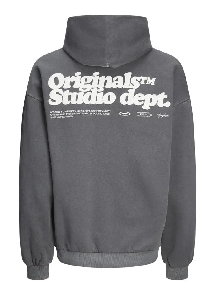 جاك اند جونز Jorvermont Logo Hoodie