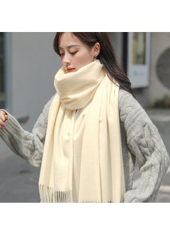 Classic Cashmere-like Scarf Unisex Winter ShawlMilky White Milky White