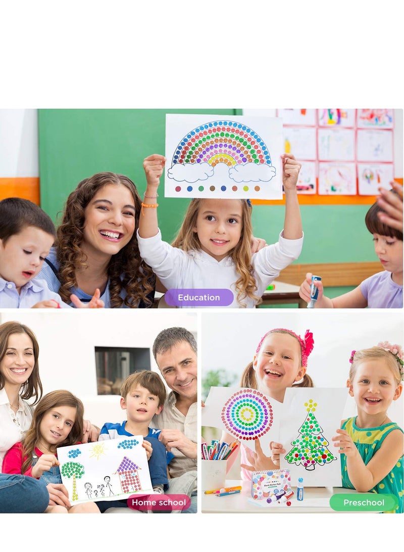 DURKU 12 Colors Dot Markers Kit for Kids, Children's Washable Easy Grip Non-Toxic Paint Marker, Water Based Non Toxic Fun Art & Craft Supplies - Image 5