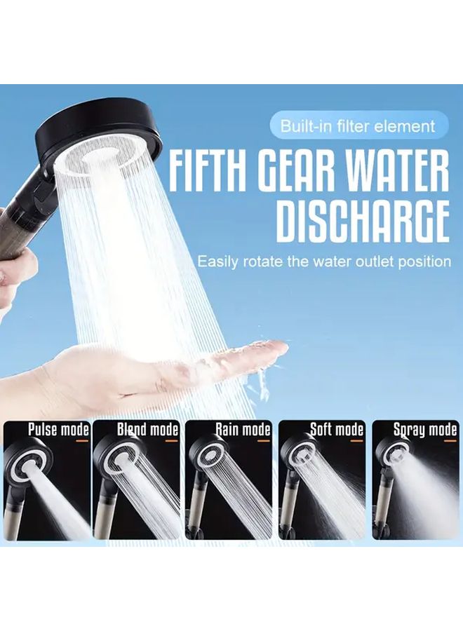 Black High Pressure Shower Head with 5 Filters for RV Camping Bathroom - Image 4