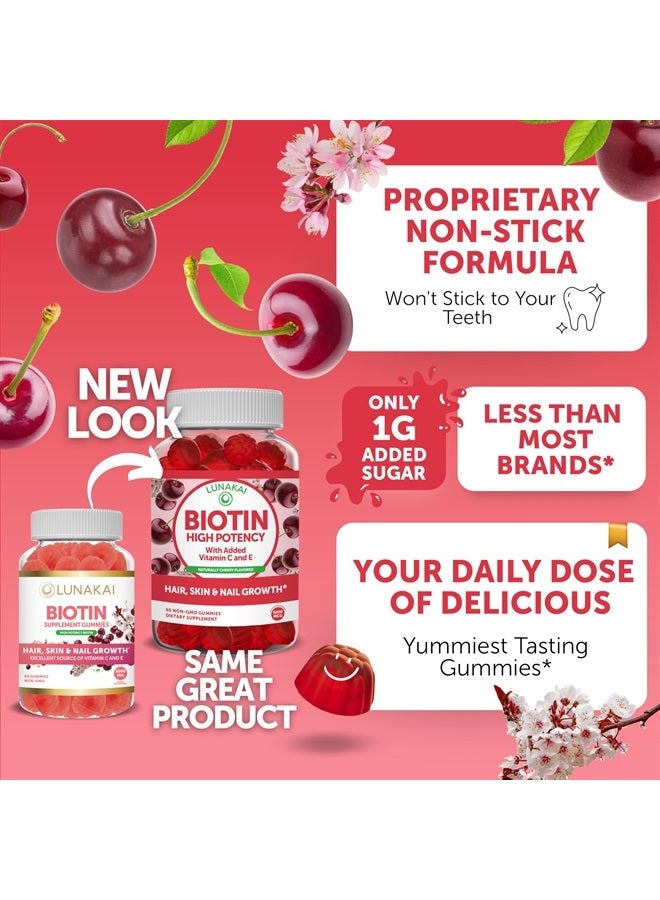 LUNAKAI Prenatal and Biotin Gummies Bundle - Pregnancy Multivitamin Gummy with Iron & Folic Acid - Hair Skin and Nails Growth Supplement with Vitamin C and E - 30 Days Supply  - Image 4