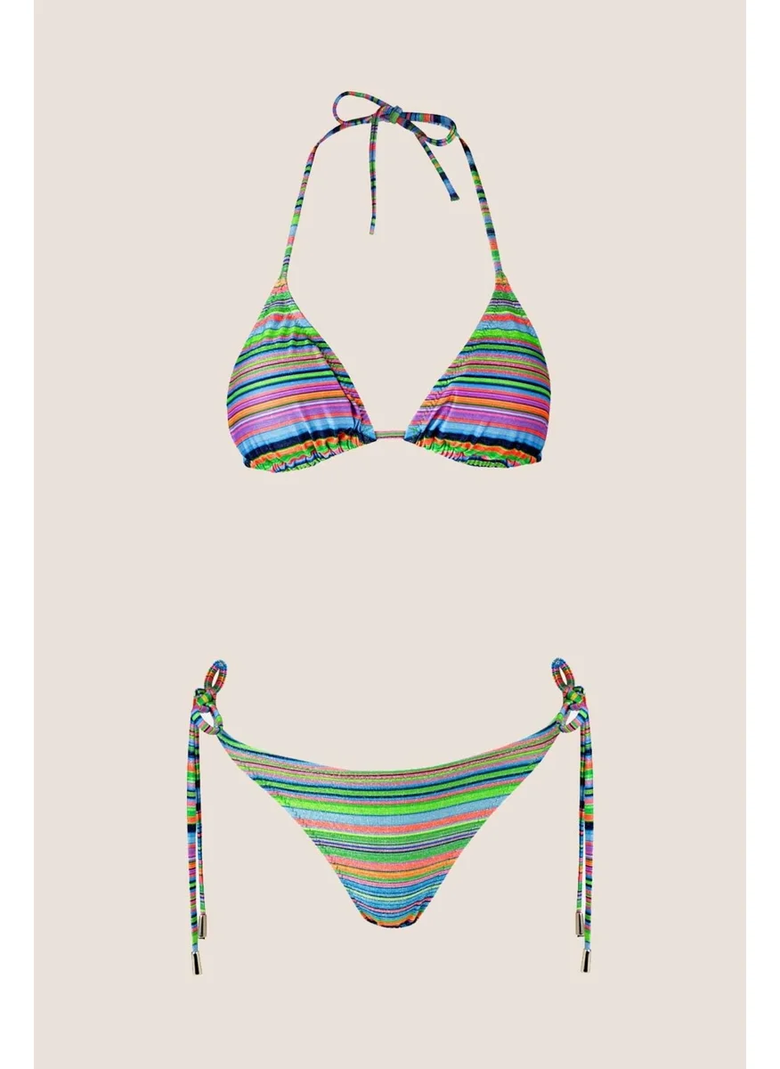 Ayyıldız 40735 Green Glittery Bikini Set