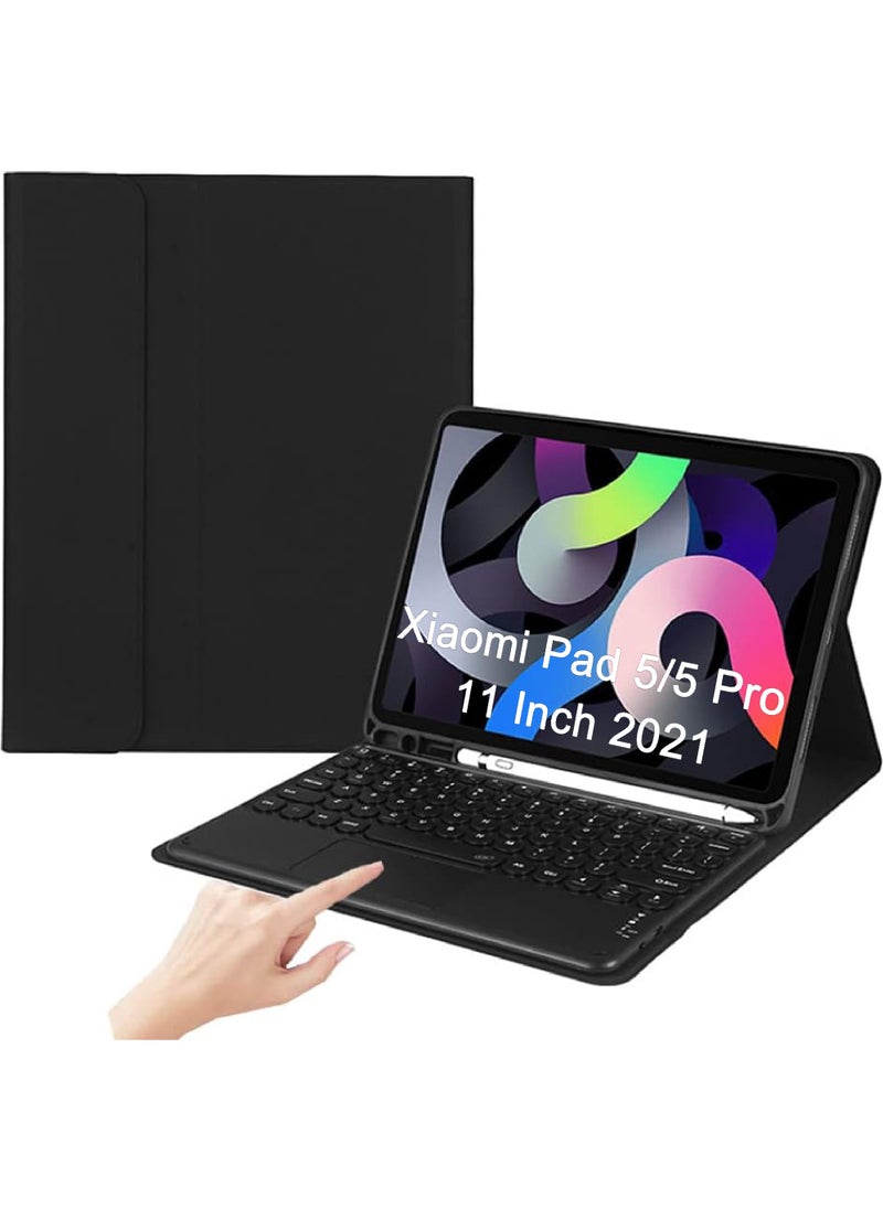 Rock Pow Keyboard Case for Xiaomi Pad 5 / Pad 5 Pro 11 Inch 2021 Tablet Slim PU Stand Cover with Magnetically Detachable Wireless Bluetooth Keyboard  - Image 1