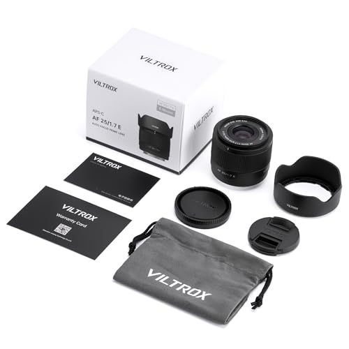 VILTROX 25mm F1.7 E, AF 25mm F1.7 E Mount Lens for Sony E, APS-C Prime Lens for Sony a6400 a6500 a6600 ZV-E10 FX30 A6700 ZC-E10II a7Ⅲ a7RⅢ a7Ⅳ a7RⅣ - Image 3