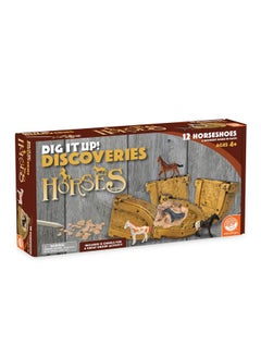 Mindware MindWare Dig It Up Discoveries: Horses - Party-Sized 12-Pack of Educational Discovery Digs for Kids with Tools & Fun Facts - Learn About Horses!  - Image 1