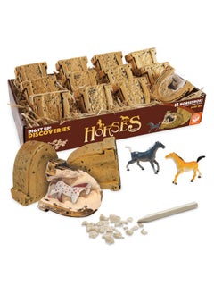 Mindware MindWare Dig It Up Discoveries: Horses - Party-Sized 12-Pack of Educational Discovery Digs for Kids with Tools & Fun Facts - Learn About Horses!  - Image 2
