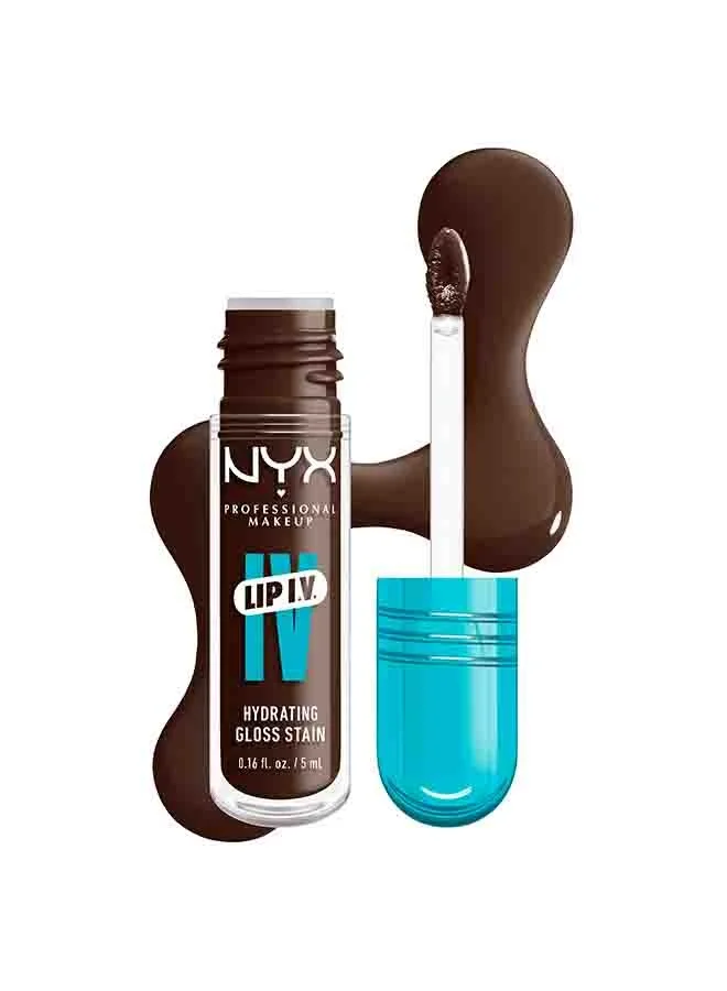 NYX PROFESSIONAL MAKEUP Lip IV Hydrating Gloss Stain – Espresso Soak