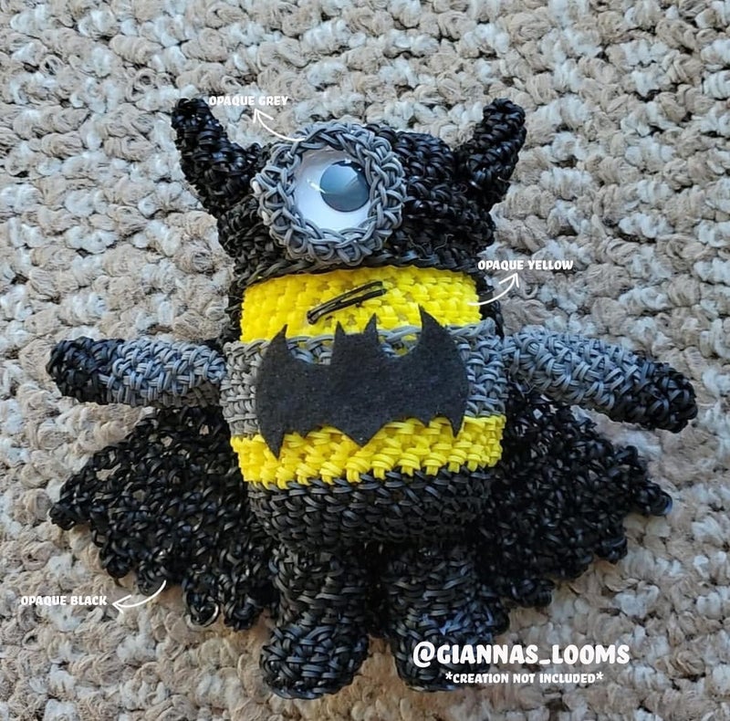 راينبو لووم أشرطة مطاطية من نوع Rainbow Loom® باللون الأسود مع 24 مشبكًا من نوع C (عدد 600 قطعة) - Image 4