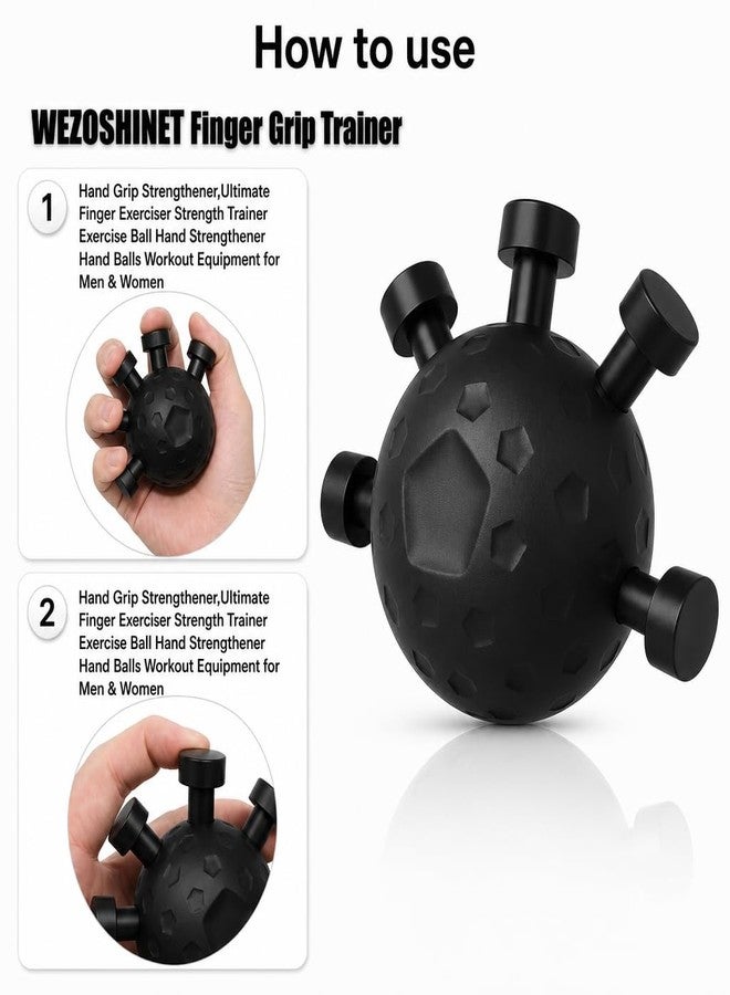 WEZOSHINET Hand Grip Strengthener,Ultimate Finger Exerciser Strength Trainer Exercise Ball Hand Strengthener Hand Balls Workout Equipment for Men & Women (Finger Exerciser) - Image 2