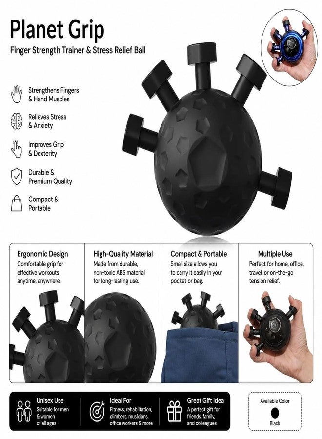WEZOSHINET Hand Grip Strengthener,Ultimate Finger Exerciser Strength Trainer Exercise Ball Hand Strengthener Hand Balls Workout Equipment for Men & Women (Finger Exerciser) - Image 1