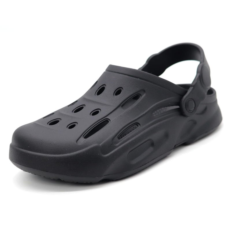 SVAAR Men Premium Comfortable Clogs || Effortless All-Day Ease with Supportive Back Strap Sandals Black,7 UK - Image 5