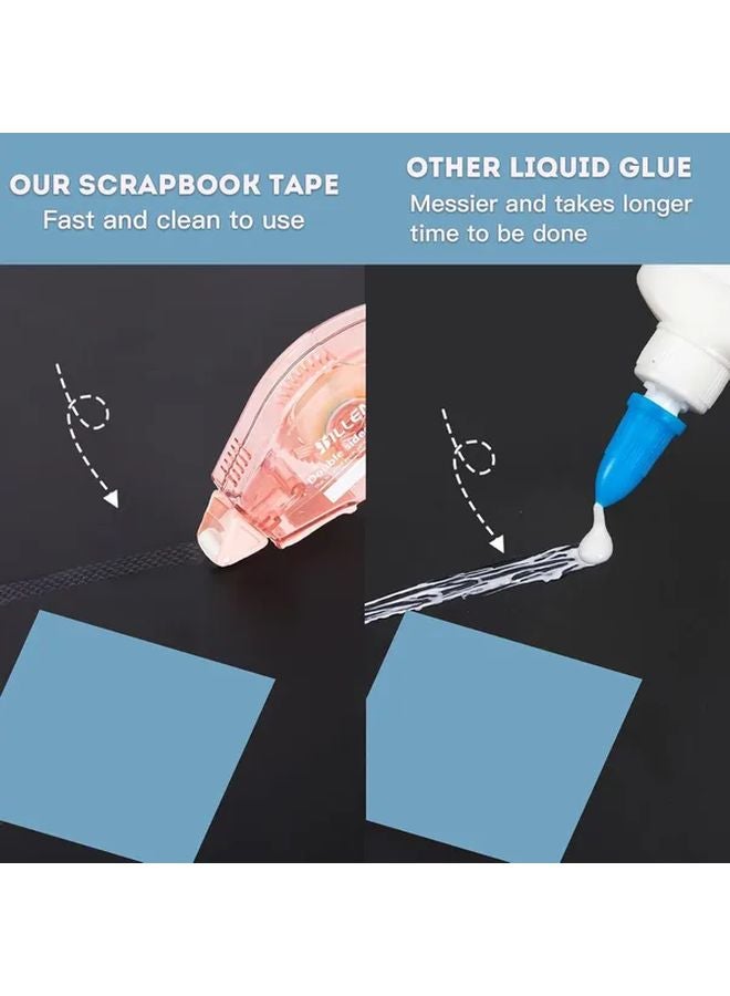 6pcs Double Sided Tape Roller 26ft x 0.31in Adhesive Runner for Scrapbooking Crafts Gift Wrapping - Image 5