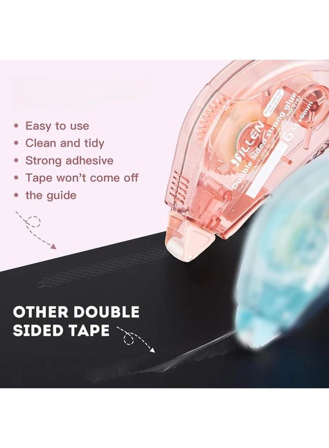 6pcs Double Sided Tape Roller 26ft x 0.31in Adhesive Runner for Scrapbooking Crafts Gift Wrapping - Image 4