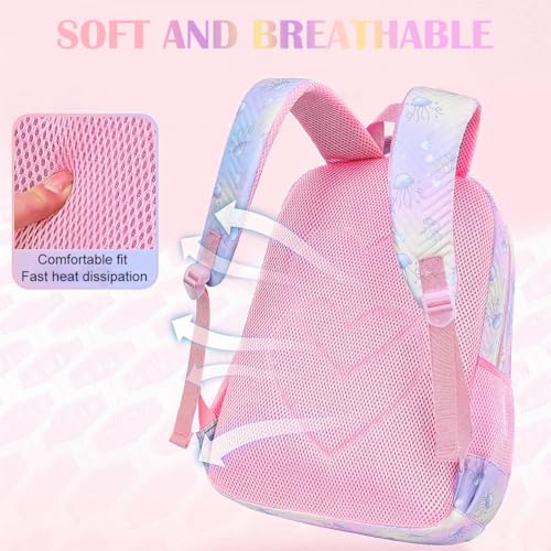 PALAYÂ® School Bag for Girls Multi Compartment Kids Backpack Rucksack for Primary School Cartoon Backpack for Kids Girls 8-10 Years Old - Image 5