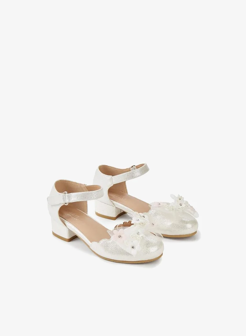 سيليست Girls Floral Embellished Block Heel Shoes