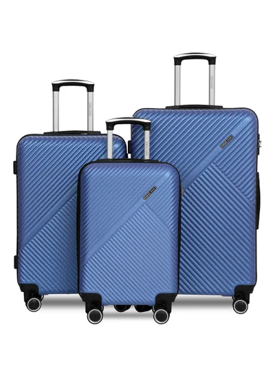 PARAJOHN ABS Material 3-Piece Hardsided Luggage Set | 4-Wheel Spinner Trolley | Small (10kg), Medium (20kg), Large (30kg)
