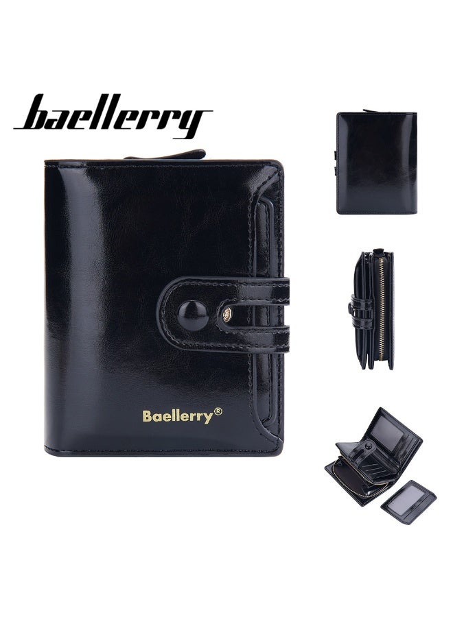 بايلليري محفظة بايليري النسائية القصيرة من جلد مشمع عالي الجودة - Image 1