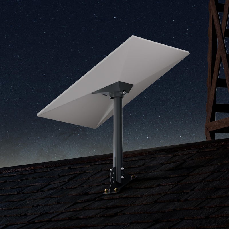 EAZUSE Starlink Gen 3 Mount Kit Pivot Roof Standard Mount with Aluminum Pipe Adapter for Starlink Gen 3, Adjustable Pole Mounting 16" for V3 Standard Dish Kickstand - Image 1