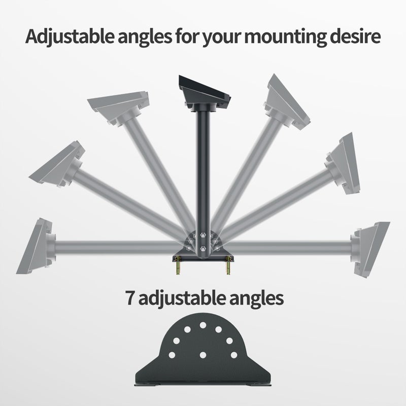 EAZUSE Starlink Gen 3 Mount Kit Pivot Roof Standard Mount with Aluminum Pipe Adapter for Starlink Gen 3, Adjustable Pole Mounting 16" for V3 Standard Dish Kickstand - Image 3