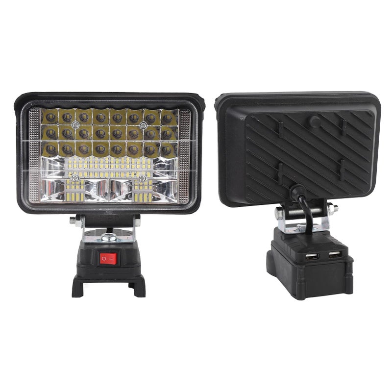 Portable LED Flood Light 5400 LM Aluminum Alloy USB Ports for Camping Fishing Outdoor - Image 4