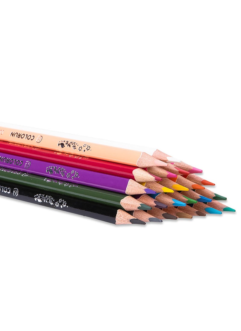 Deli Short Wooden Colored Pencils , Non-Toxic Colors , Art Supplies for Drawing , Sketching , Coloring , Pack of 24 PCS  - Image 4