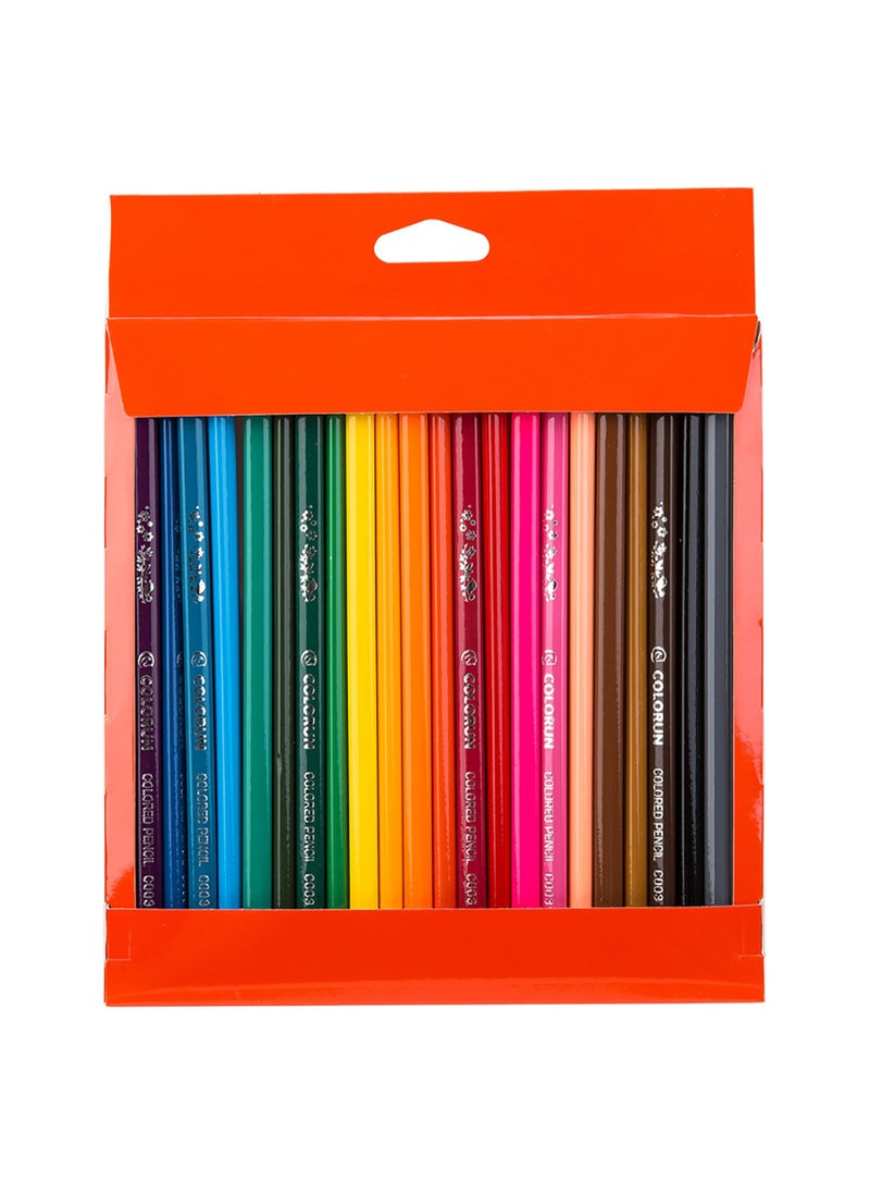 Deli Short Wooden Colored Pencils , Non-Toxic Colors , Art Supplies for Drawing , Sketching , Coloring , Pack of 24 PCS  - Image 2