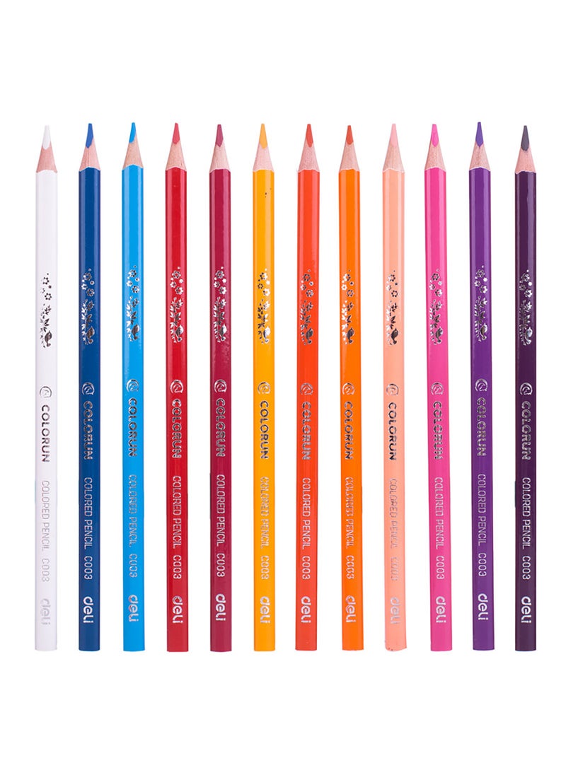 Deli Short Wooden Colored Pencils , Non-Toxic Colors , Art Supplies for Drawing , Sketching , Coloring , Pack of 24 PCS  - Image 5