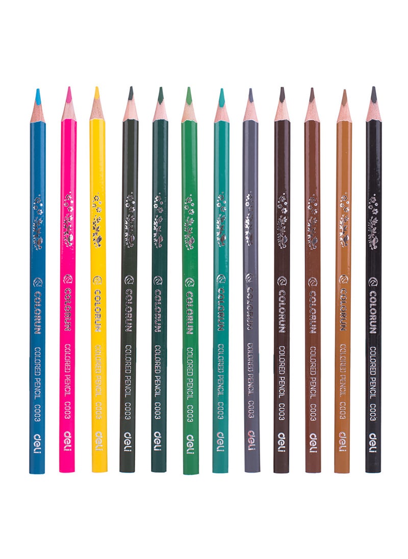Deli Short Wooden Colored Pencils , Non-Toxic Colors , Art Supplies for Drawing , Sketching , Coloring , Pack of 24 PCS  - Image 3