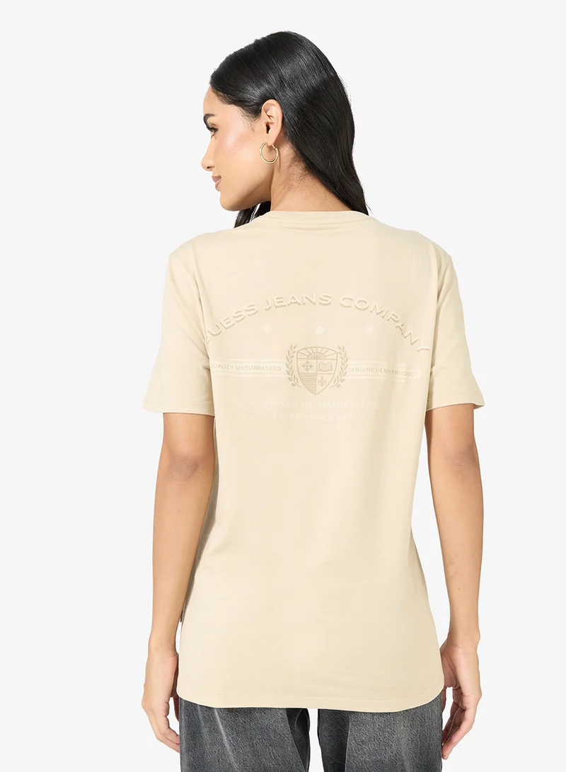 GUESS Unisex Logo Crew Neck T-Shirt