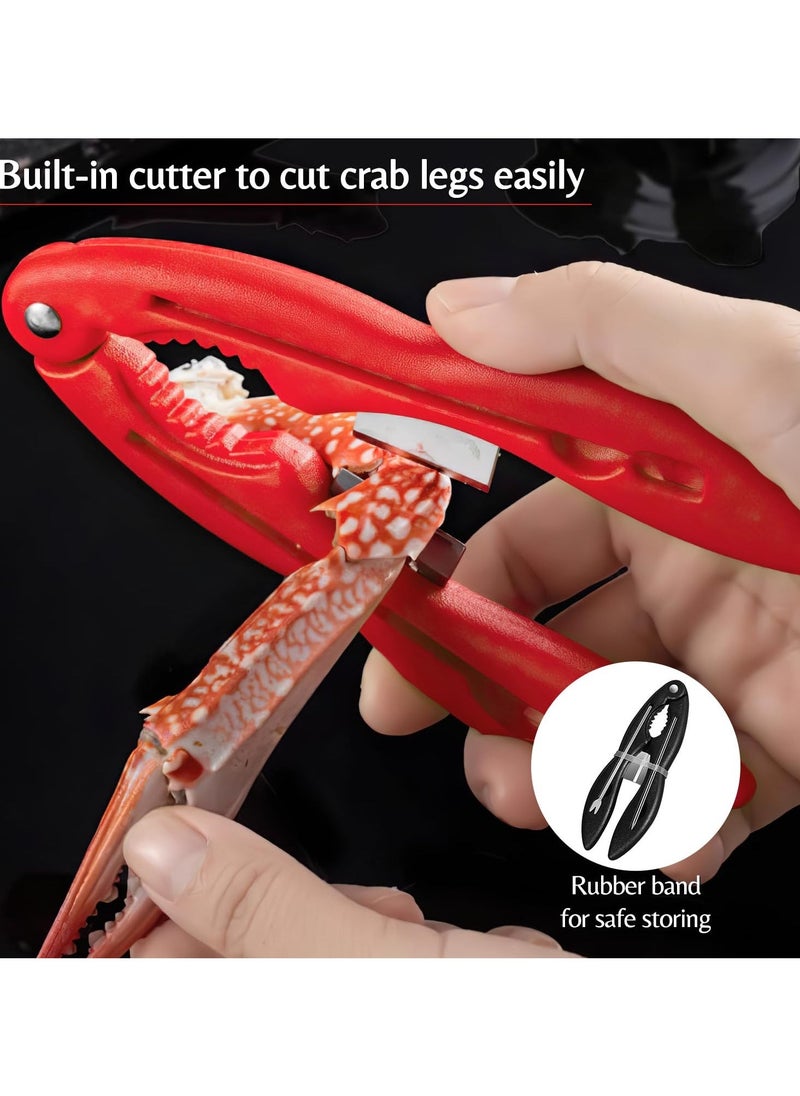 SYOSI - 4 Pcs Crab Crackers and Tools, Multifunctional Crab Leg Crackers, Lobster Crackers and Picks Set, Crab Utensils Seafood Tools, Crab Forks Scissors Lobster Shellers, Nut Cracker Set for Crab Legs - Image 1