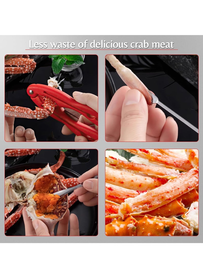 SYOSI - 4 Pcs Crab Crackers and Tools, Multifunctional Crab Leg Crackers, Lobster Crackers and Picks Set, Crab Utensils Seafood Tools, Crab Forks Scissors Lobster Shellers, Nut Cracker Set for Crab Legs - Image 1