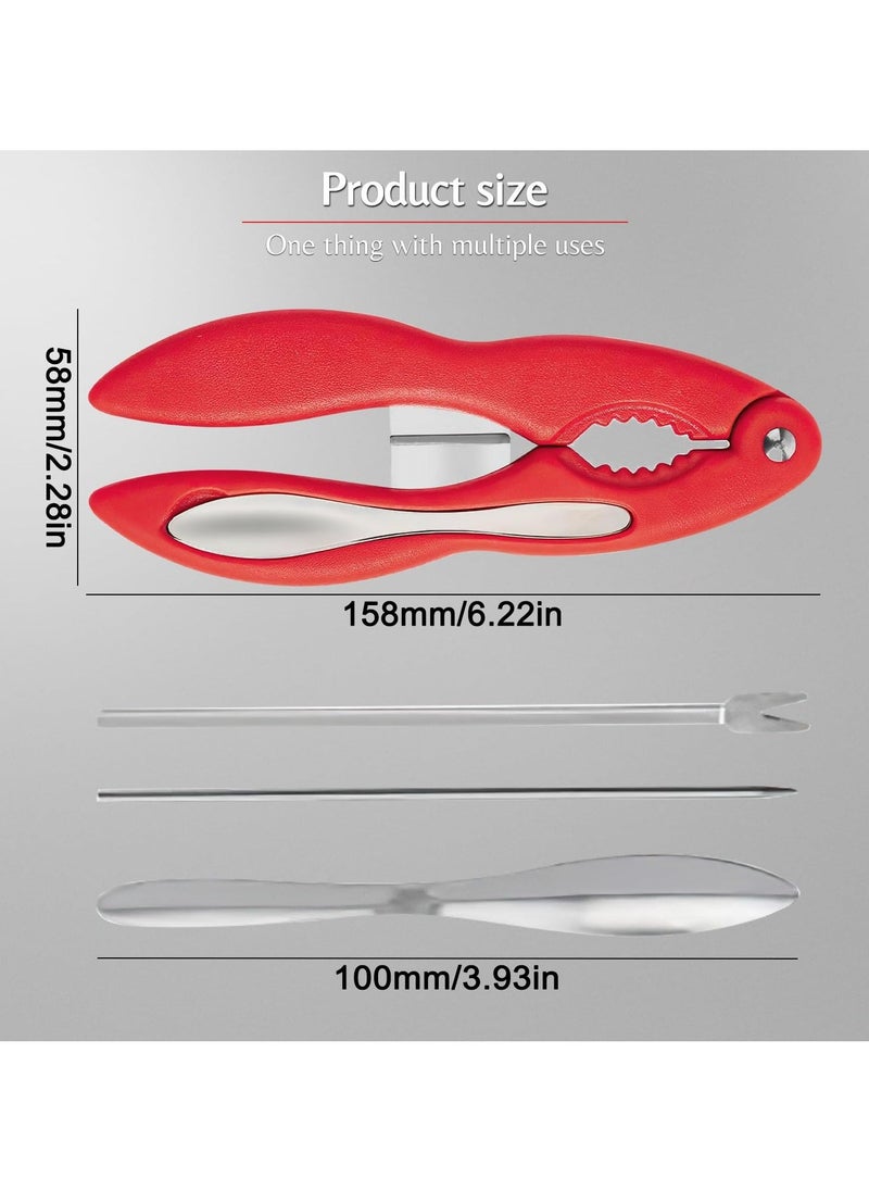SYOSI - 4 Pcs Crab Crackers and Tools, Multifunctional Crab Leg Crackers, Lobster Crackers and Picks Set, Crab Utensils Seafood Tools, Crab Forks Scissors Lobster Shellers, Nut Cracker Set for Crab Legs - Image 1