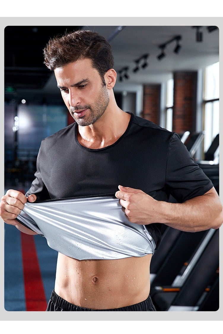 جي آر كيه سي بدلة ساونا للرجال – قميص بأكمام طويلة وبنطال، طقم رياضي معزز للتعرق وفقدان الوزن - Image 2