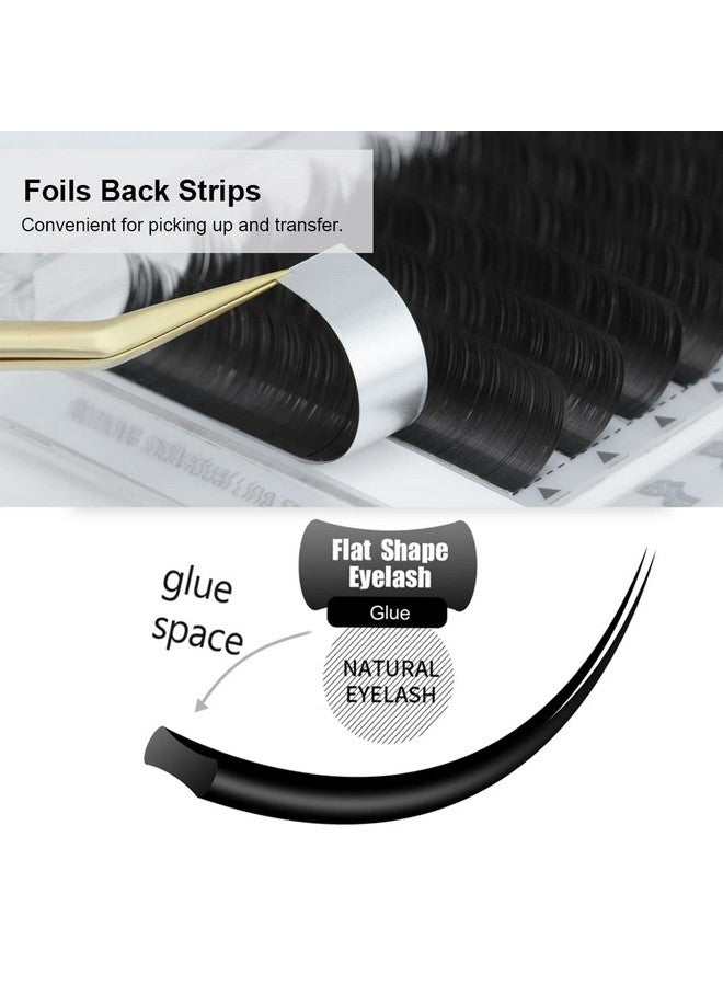 NAGARAKU Flat Ellipse Eyelash Extensions Supplies 0.15 C Curl 10Mm Natural Grey Black Faux Mink Super Soft Lash Split Tips Individual Lashes - Image 3