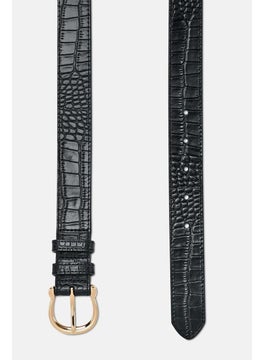 Tchibo Women Leather Belt, Black  - Image 3