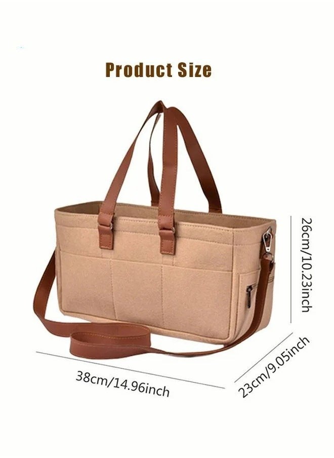 Portable Baby Diapers Storage Bag With Removable Dividers And Shoulder Strap