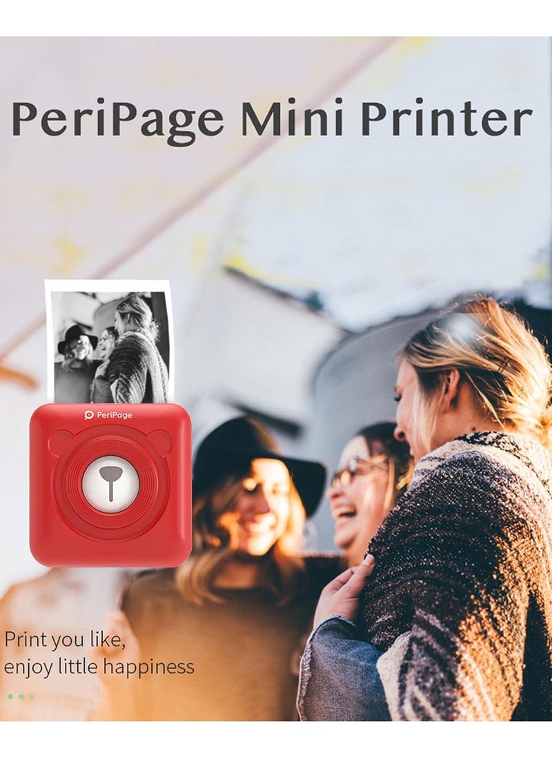 PeriPage - Bisofice PeriPage Mini Printer, PeriPage A6 Pro 304DPI, Pocket HD Wireless BT Thermal Printer Picture Photo Label Memo Notes Journal Receipt Paper Instant Printer Sticker AR Photo Inkless Printing - Image 1