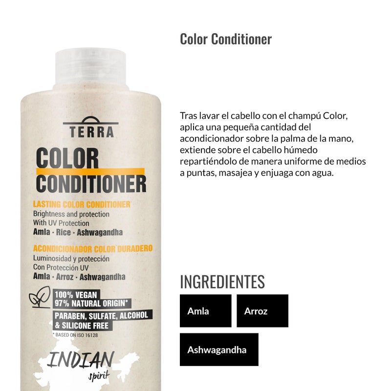 Lendan - Colored Hair Conditioner - Terra Color Conditioner - 1000 ml - Hydrates and Softens Hair - Improves Hair Color Intensity - Strengthens Hair - Shiny Hair - Vegan - Image 4